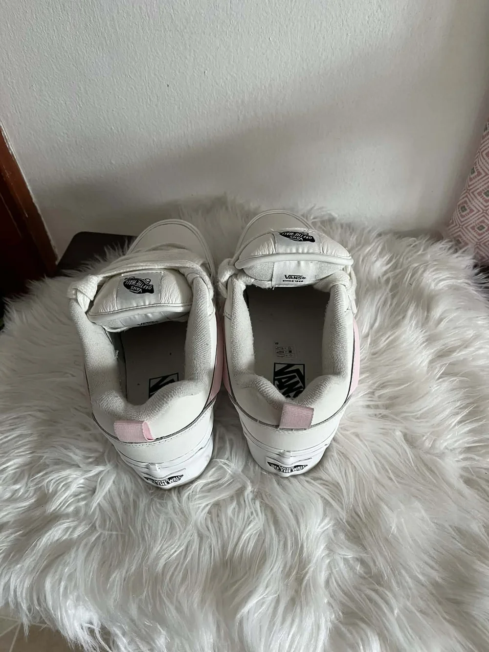 Vans Skate Shoes — White with Pink Accent - Picture 6 of 7
